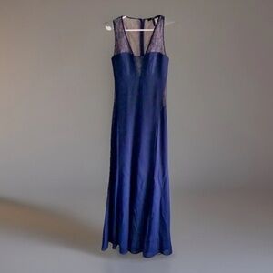 BCBG Paris Size 2 Formal‎ Maxi Long Dress Sleeveless Navy Blue